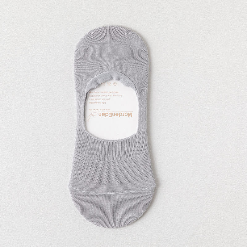 Chaussettes invisibles élastiques en maille Plusock (5 paires) - Gris clair - EU39-46 (US5-12) - image 20