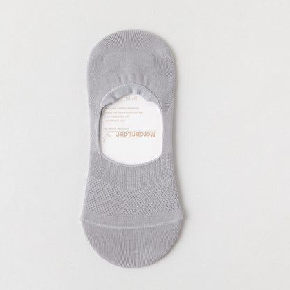 Chaussettes invisibles élastiques en maille Plusock (5 paires) - Gris clair - EU39-46 (US5-12) - image 20