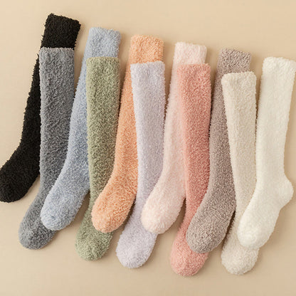 Chaussettes hautes en peluche épaisse grande taille (5 paires) - Multicolore (11 paires) - EU36-43(US3-9) - image 4