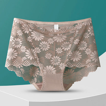 Culotte taille haute en dentelle florale grande taille (5 paires)