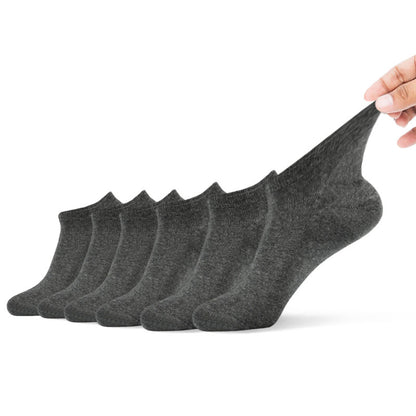 Chaussettes cheville 100% coton (6 paires) - 45-50 - Gris foncé - image 11