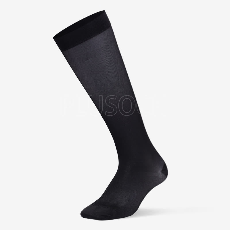 Chaussettes de compression transparentes de couleur pure - image 4