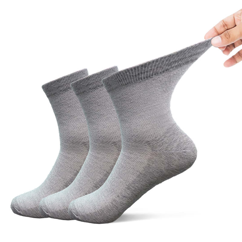 Chaussettes montantes sans coutures (3 paires) - 42-48 - Gris - image 2
