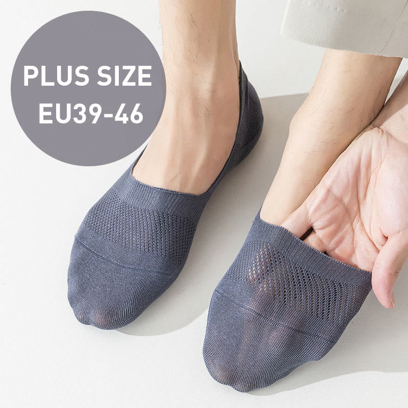 Chaussettes invisibles en maille élastique grande taille (5 paires)