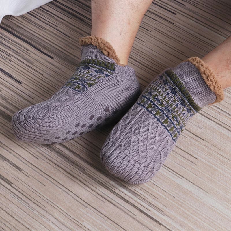 Chaussons-chaussettes tricotés épais grande taille - image 0