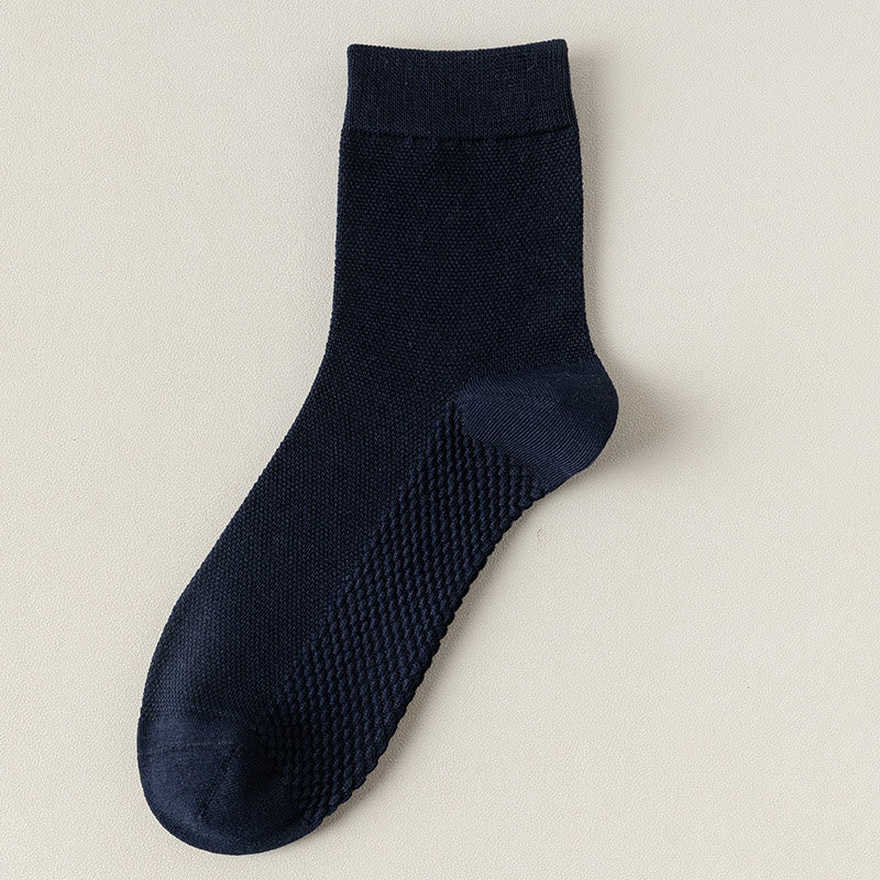 Chaussettes courtes en maille de coton Plusock (5 paires) - Bleu marine - EU39-46 (US5-12) - image 19