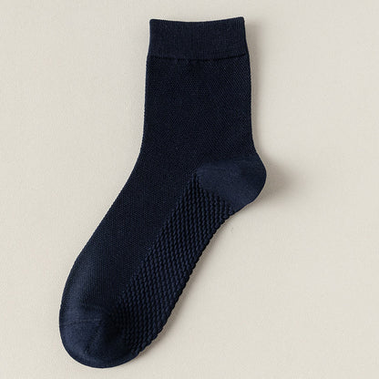 Chaussettes courtes en maille de coton Plusock (5 paires) - Bleu marine - EU39-46 (US5-12) - image 19