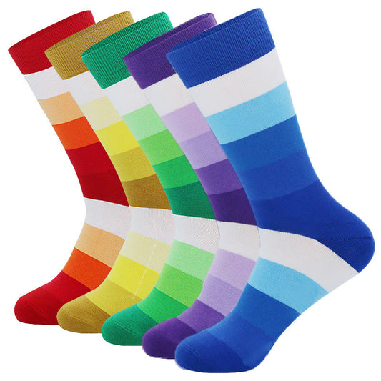 Chaussettes fantaisie colorées et lumineuses (5 paires) - 42-48 - Multicolore - image 0