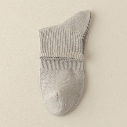Chaussettes mi-mollet en maille sans couture grande taille (5 paires)