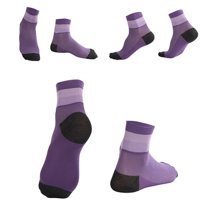 Chaussettes courtes respirantes couleur bonbon