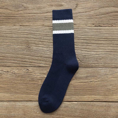 Chaussettes hautes chaudes et respirantes grandes tailles (8 paires) - Bleu marine - EU37-45 (US4-11) - image 13