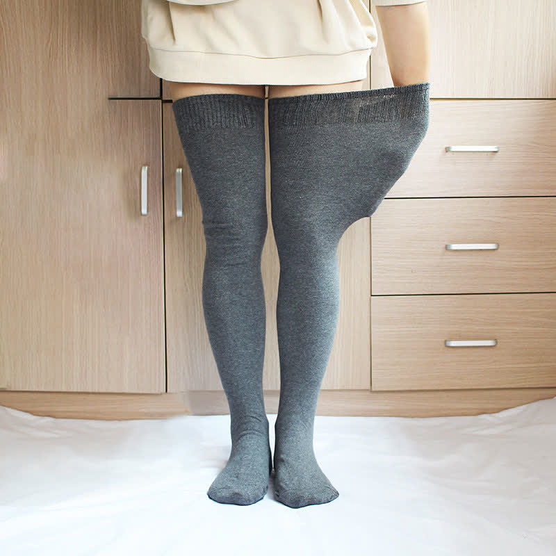 Chaussettes hautes épaisses en coton grande taille