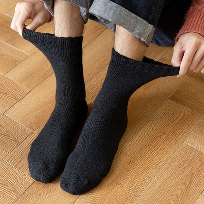 Chaussettes d'hiver épaisses, isolantes et chauffantes, grandes tailles (5 paires) - image 10