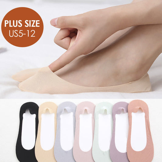Chaussettes antidérapantes invisibles grande taille (7 paires)