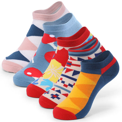 Chaussettes contrastées (5 paires) - EU40-46 (US7-12) - Multicolore - image 0