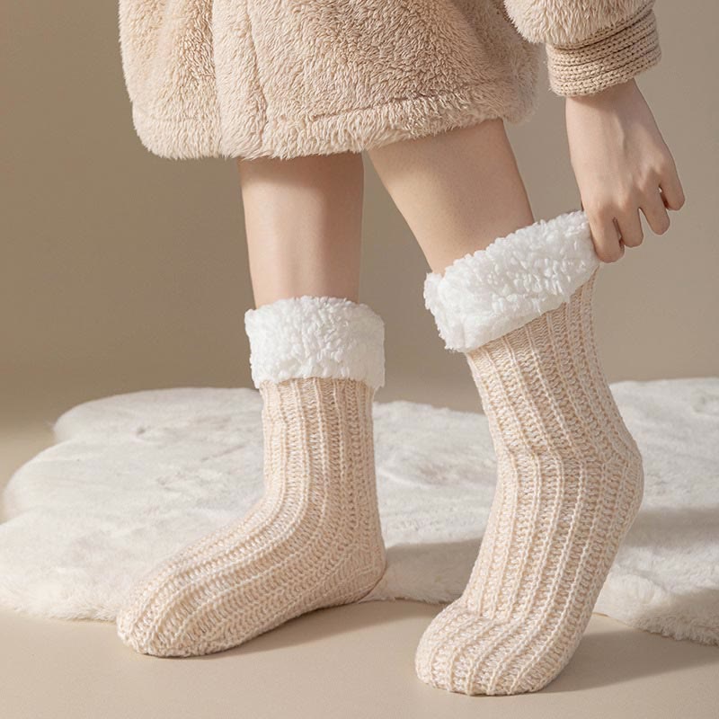 Chaussettes épaisses et confortables en polaire grande taille (2 paires) - image 2