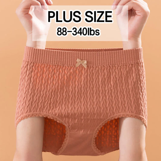 Culotte taille haute avec nœud papillon grande taille (5 paires)