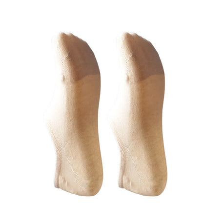 Chaussettes invisibles antidérapantes en coton Plusock (4 paires) - image 9