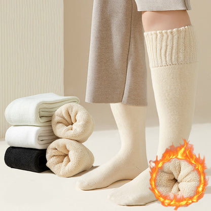 Chaussettes hautes épaisses de couleur unie (6 paires) - image 0