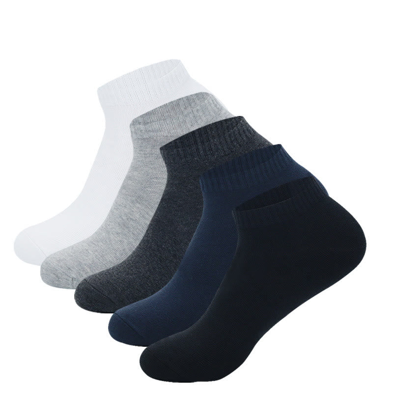 Chaussettes déodorantes Plusock (5 paires) - 43-48 - Blanc, noir, gris, gris foncé et bleu foncé - image 1