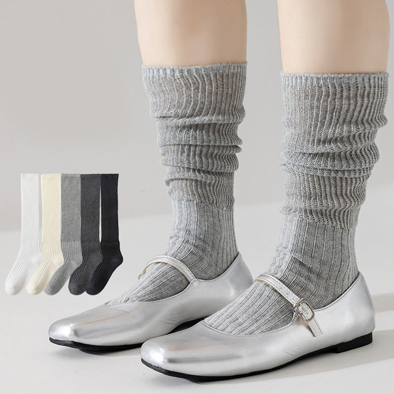 Chaussettes souples élégantes de couleur unie (3 paires)