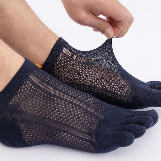 Chaussettes d'alignement en coton à cinq orteils grande taille (4 paires)