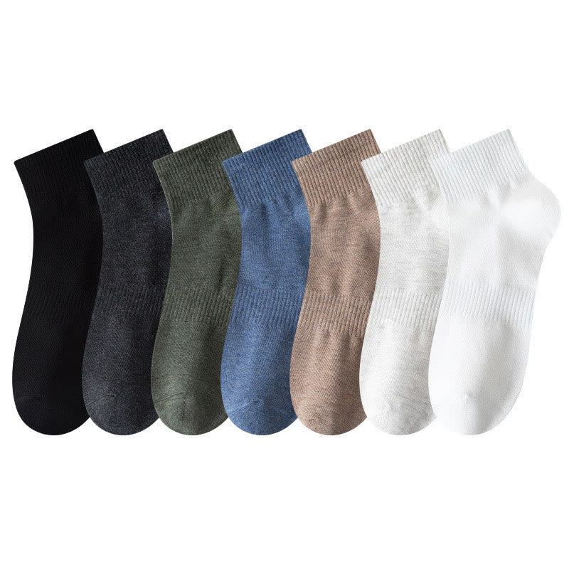 Chaussettes courtes respirantes en coton doux (7 paires) - image 5