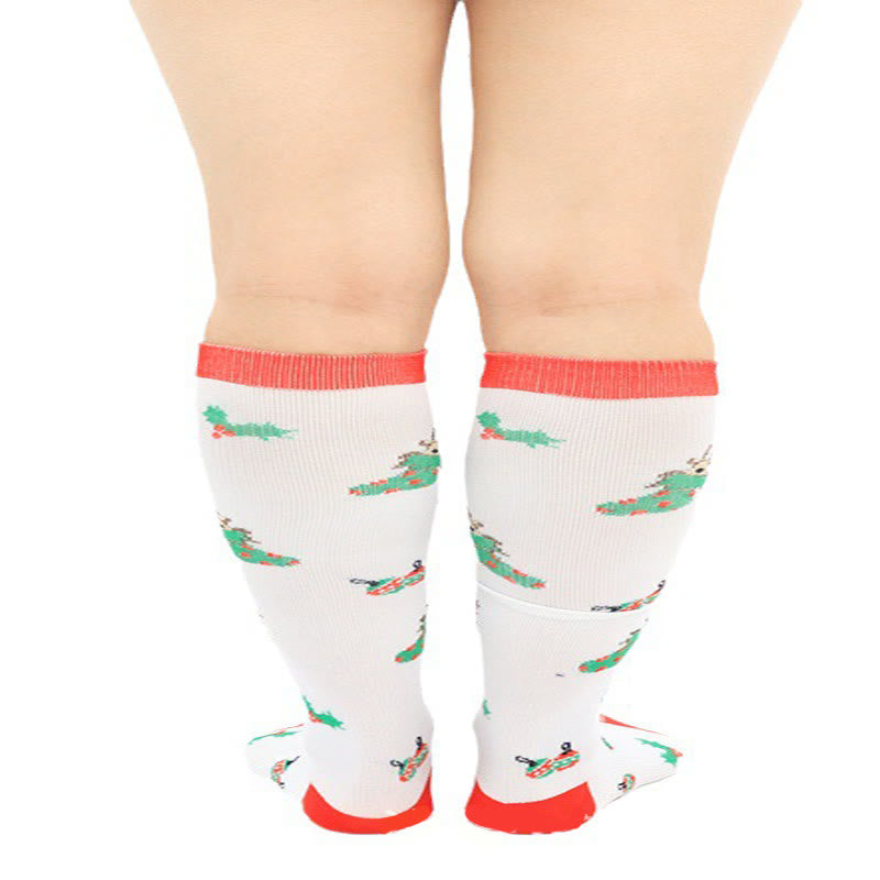 Chaussettes de compression hautes pour le sport de Noël (6 paires) - image 2