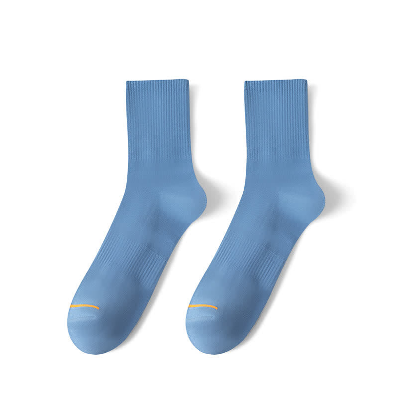 Chaussettes mi-mollet confortables et unies (6 paires) - EU39-48 (US6-13) - Bleu - image 8