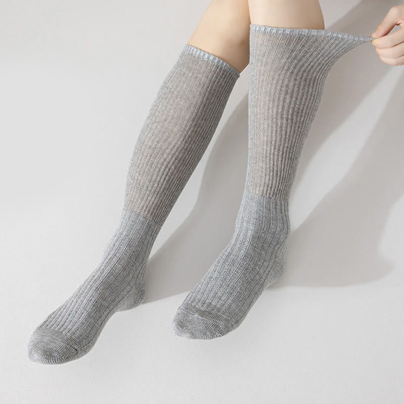 Chaussettes souples élégantes de couleur unie (3 paires)