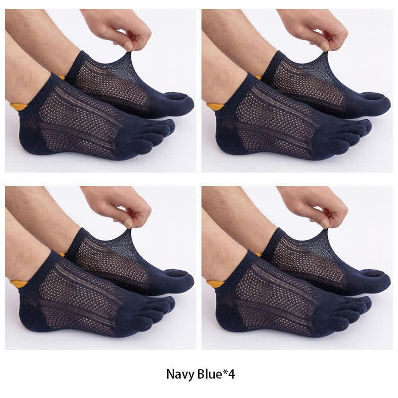 Chaussettes d'alignement en coton Five Toes (4 paires) - Bleu marine - EU38-45 (US5-11) - image 12