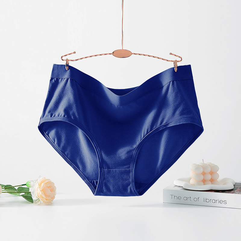 Culotte extensible taille haute simple (paquet de 4) - Bleu foncé - 6XL - image 13