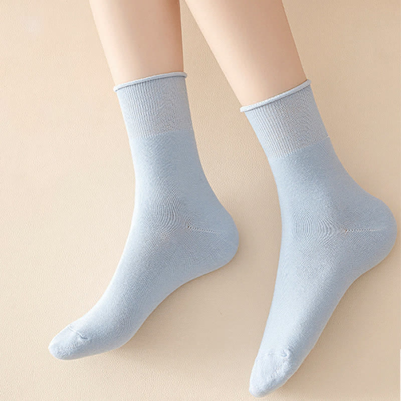 Chaussettes élastiques unies quart de tour (6 paires) - image 3