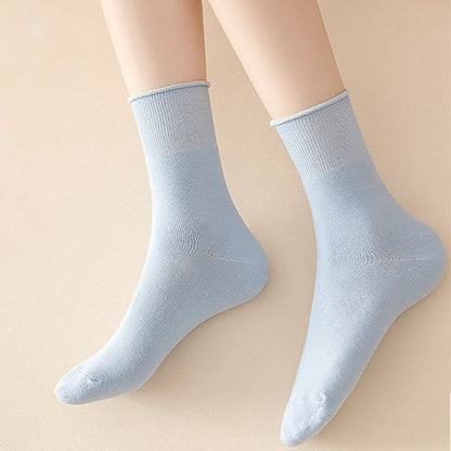 Chaussettes élastiques unies quart de tour (6 paires) - image 3