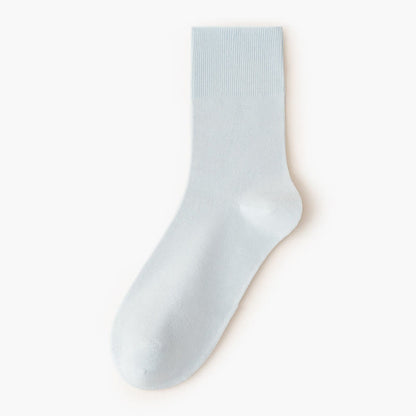Chaussettes hautes élastiques de couleur unie (5 paires)
