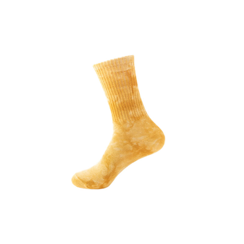 Chaussettes mi-mollet tie-dye grande taille (5 paires)