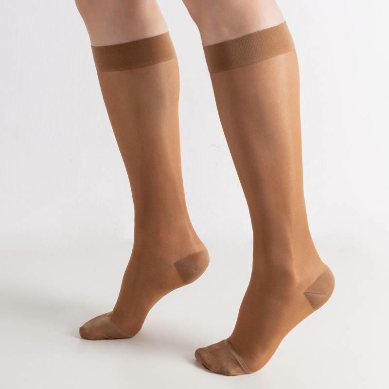 Chaussettes de compression transparentes de couleur pure - image 2
