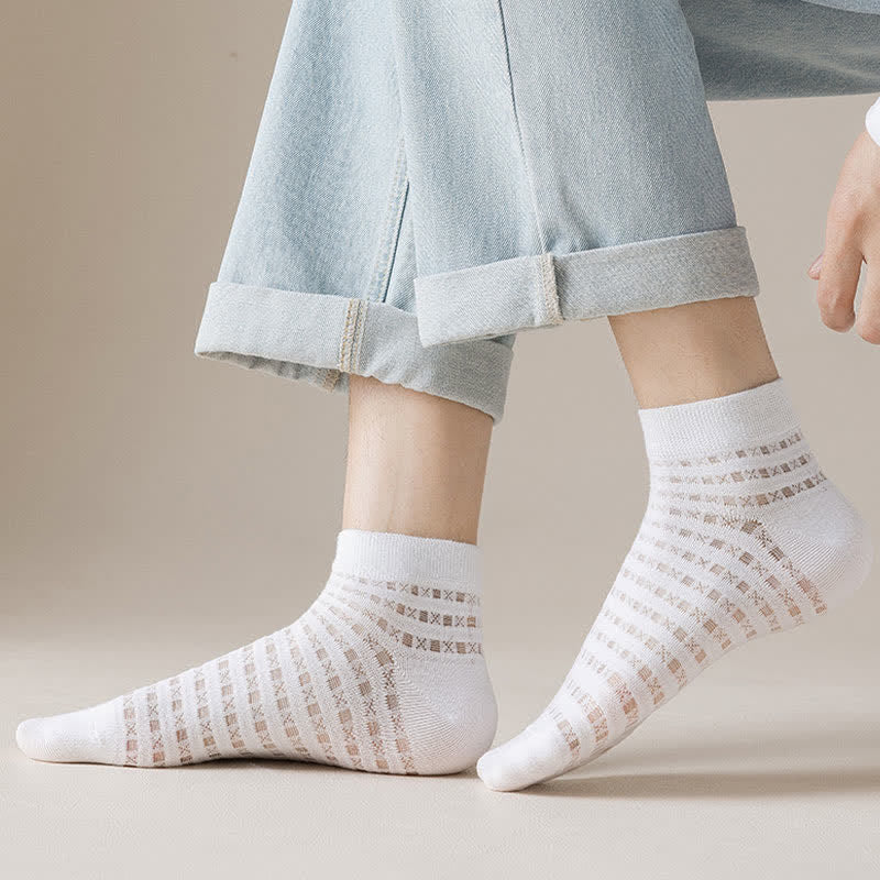 Chaussettes basses en maille ajourée (7 paires) - image 3