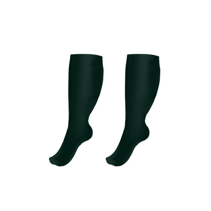 Chaussettes de compression mollet large grande taille (3 paires) - Vert foncé - 4XL - image 3