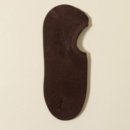 Chaussettes invisibles antidérapantes Plusock (5 paires) - Café - EU39-46 (US5-12) - image 15