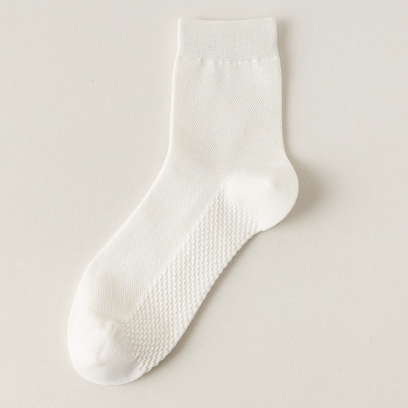 Chaussettes en maille de coton (5 paires) - Blanc - EU39-46 (US5-12) - image 15