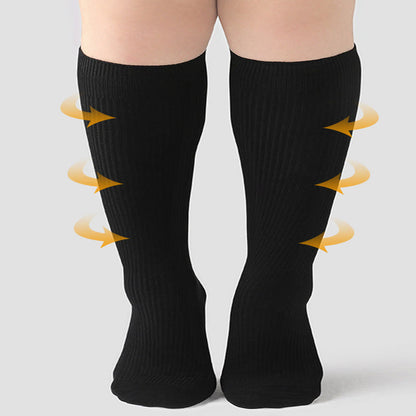 Chaussettes hautes chaudes unies Plusock (2 paires) - image 2