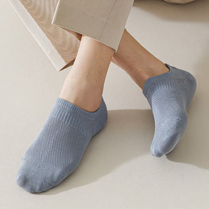 Chaussettes invisibles en coton et maille grande taille (5 paires)