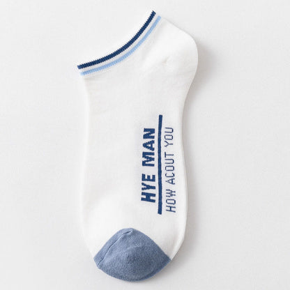 Chaussettes en coton à motif lettre et mollet large (3 paires)