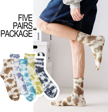 Chaussettes courtes Plusock Tie-dye (5 paires) - image 0