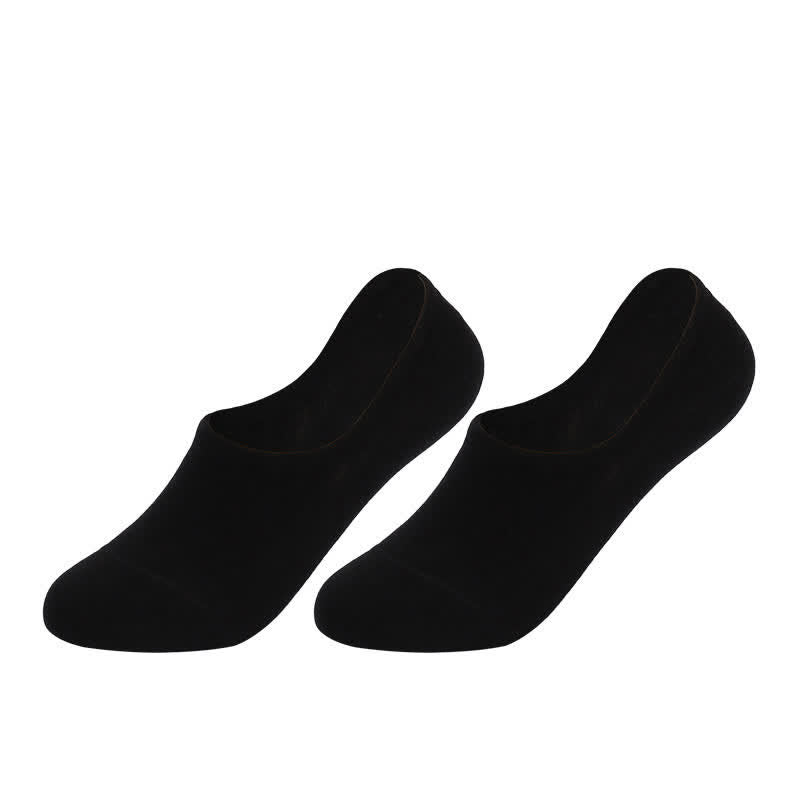 Chaussettes invisibles en coton antidérapant (4 paires) - Noir - EU41-43 (US7.5-9) - image 1