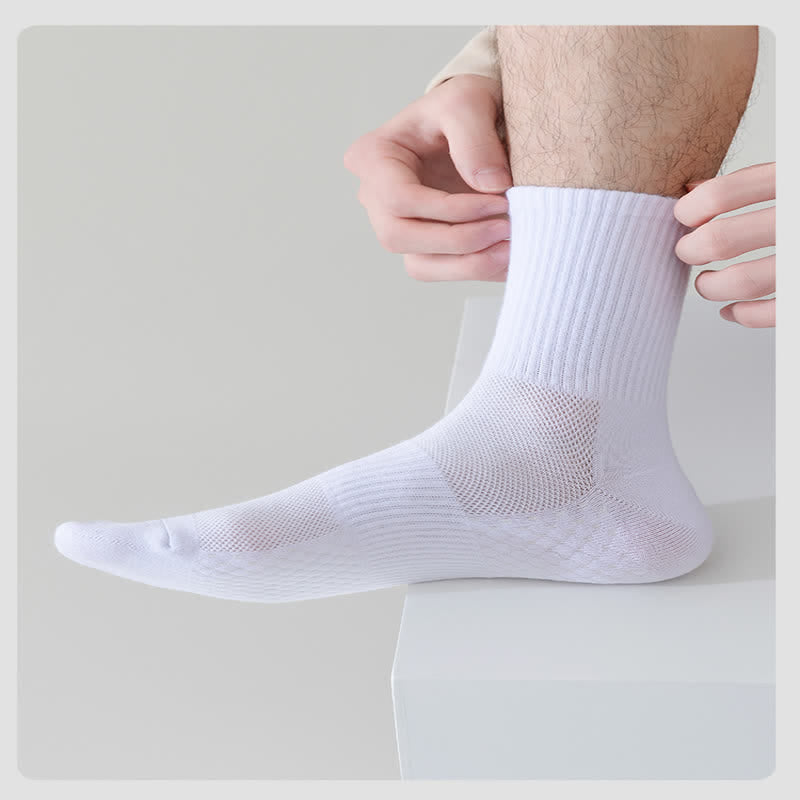 Chaussettes courtes respirantes et unies (4 paires) - image 3