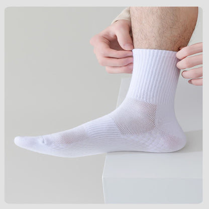 Chaussettes courtes respirantes et unies (4 paires) - image 3