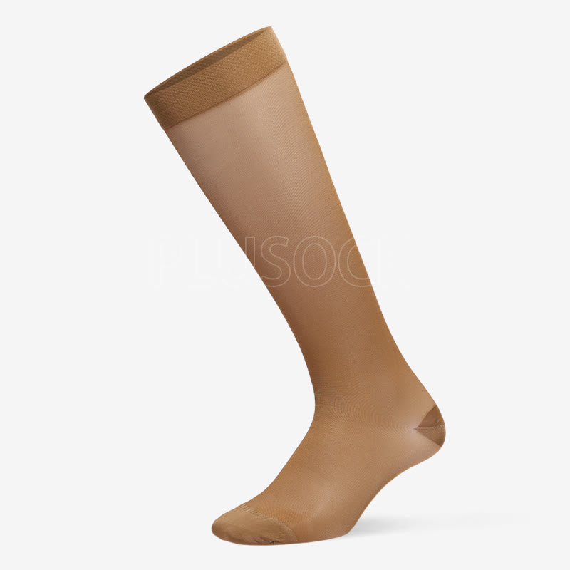 Chaussettes de compression transparentes de couleur pure - image 5