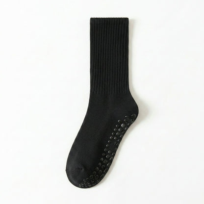 Chaussettes de yoga en mélange de coton côtelé doux (4 paires) - Noir - 40(US2-7) - image 12
